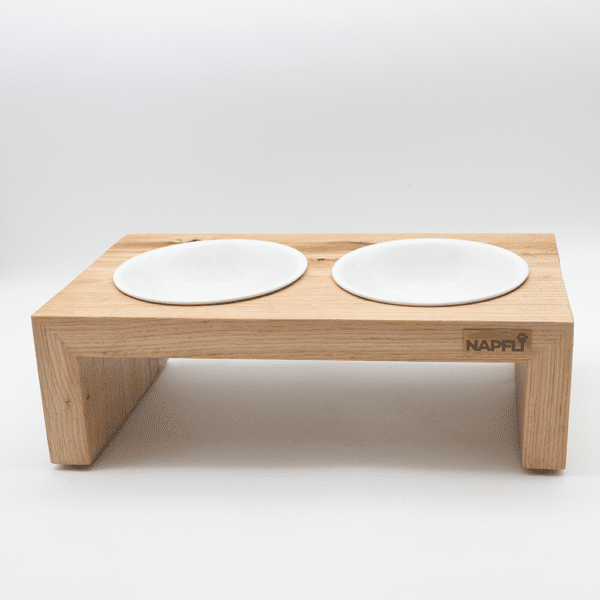 Holzfressnapf aus Eiche